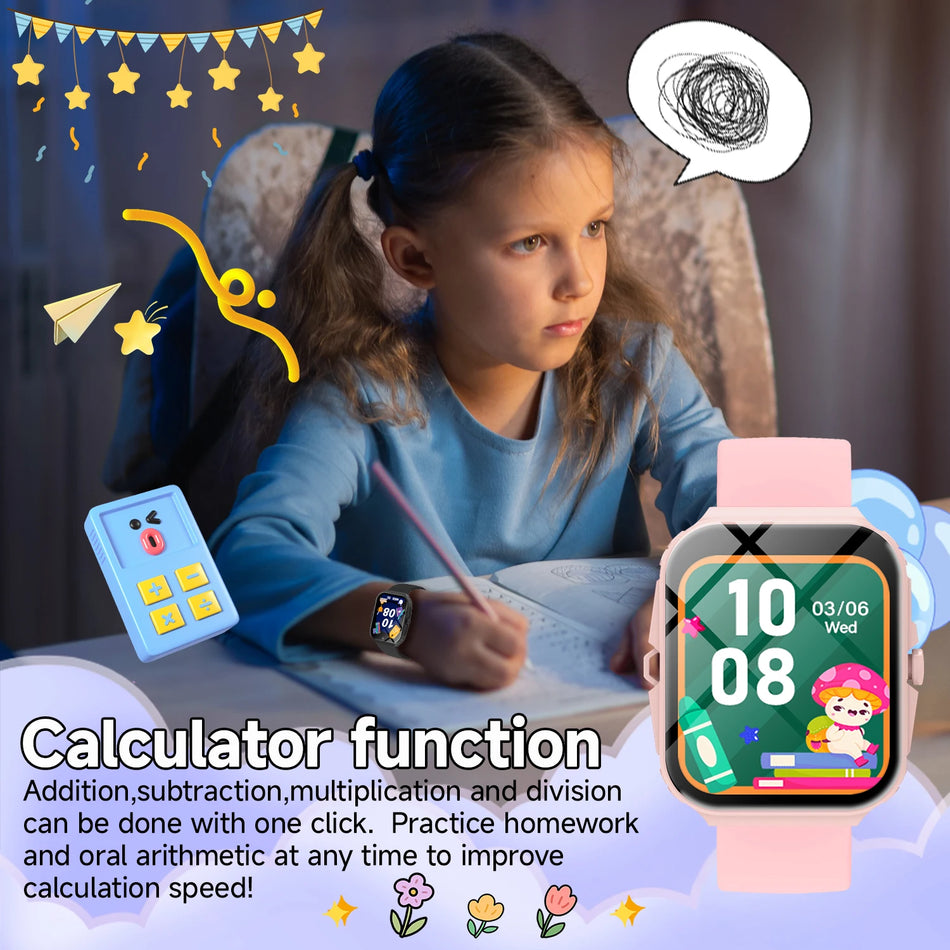 Kids Smartwatch With HD Touch Screen, Camera, 18 Games, Sleep Monitoring