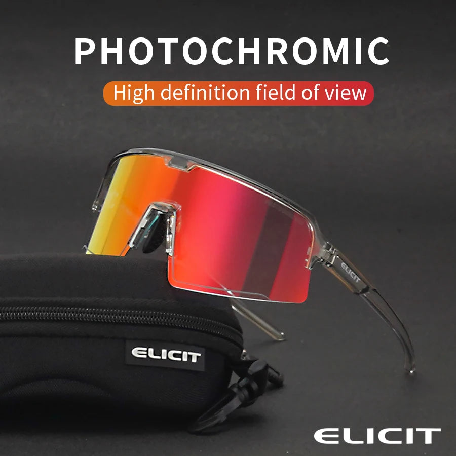 ELICIT Photochromic Sports Cycling Glasses &ndash; Anti-Glare and UV Protection