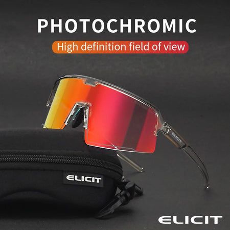 ELICIT Photochromic Sports Cycling Glasses &ndash; Anti-Glare and UV Protection