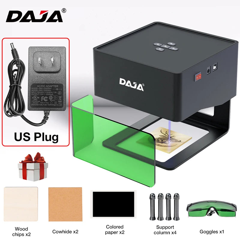 DAJA DJ6 Mini Portable Laser Engraver &ndash; Bluetooth Enabled DJ6 (US Plug)