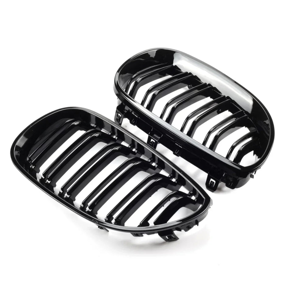 Grille przednie do BMW E60 E61, nerki, czarny połysk, bezpośrednia wymiana, grille sportowe