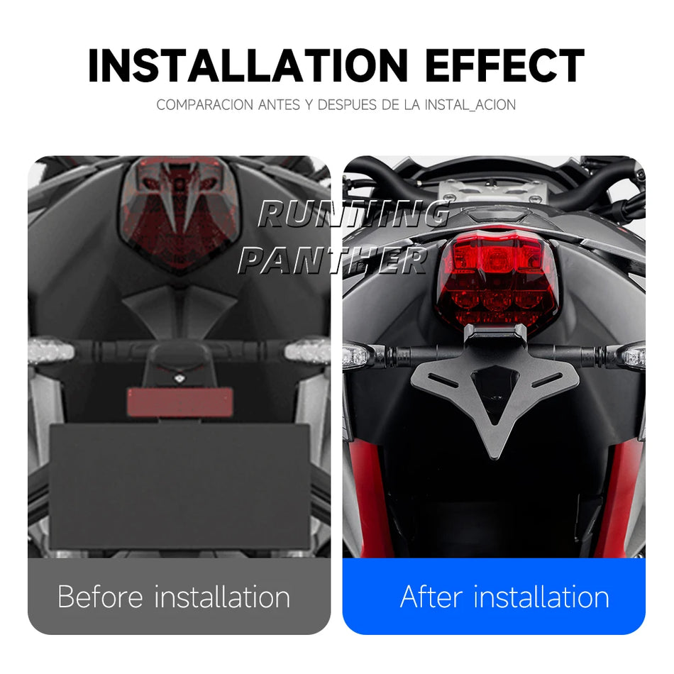 Aizmugurējā īsā astes numura zīmes turētāja stiprinājuma komplekts Street Triple 765R/765RS