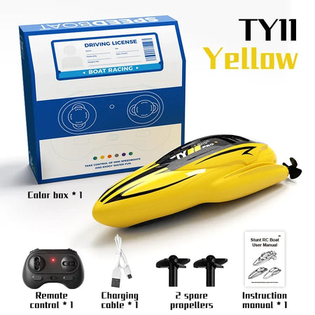 Mini RC Boat High Speed 360 Flip &ndash; Remote Control Fun yellow