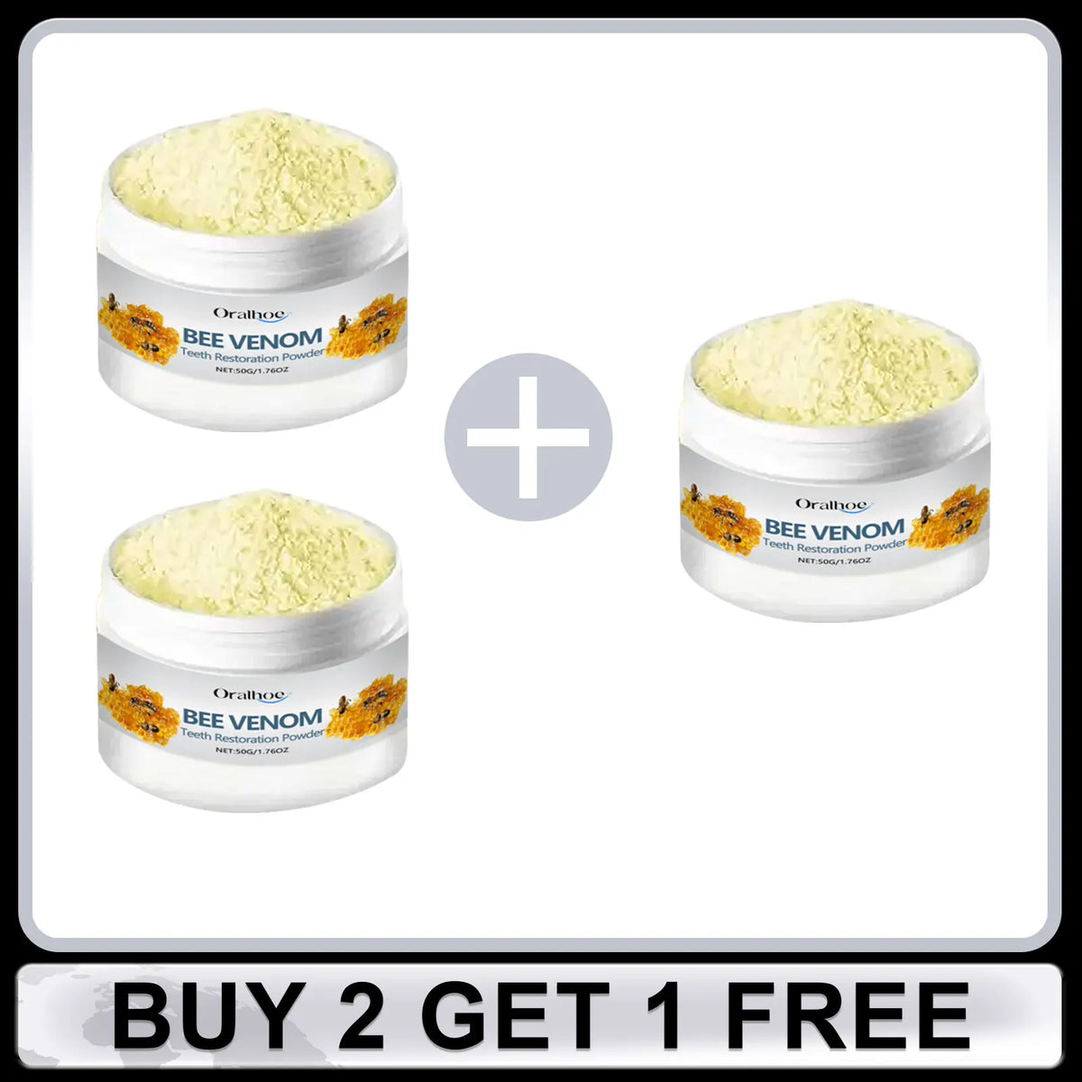 Bee Venom Tooth Powder &ndash; Advanced Stain Removal and Gum Repair Buy 2 Get 1 Free