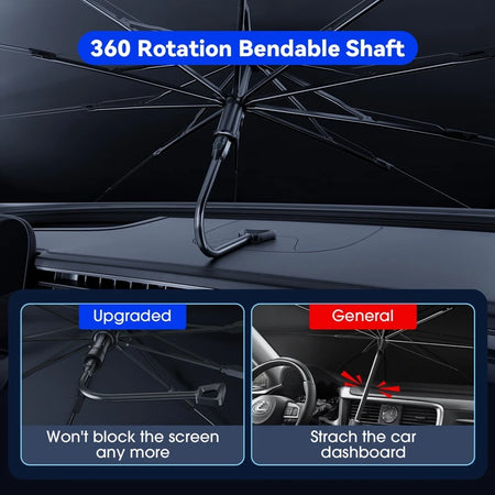 HELLOLEIBOO Foldable Car Sunshade Umbrella for Ultimate Heat and UV Protection