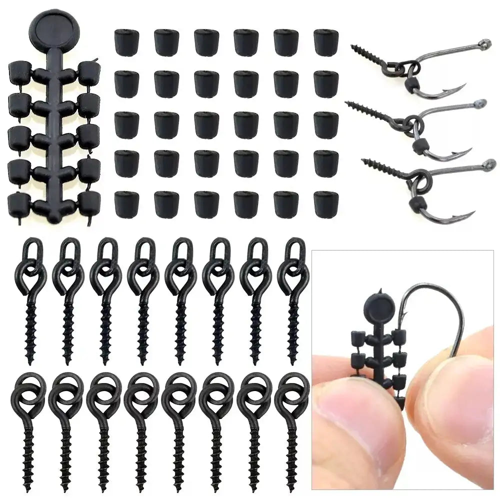 Carp Fishing 50Pcs Rubber Beads Hook Stops For Chod Rigs