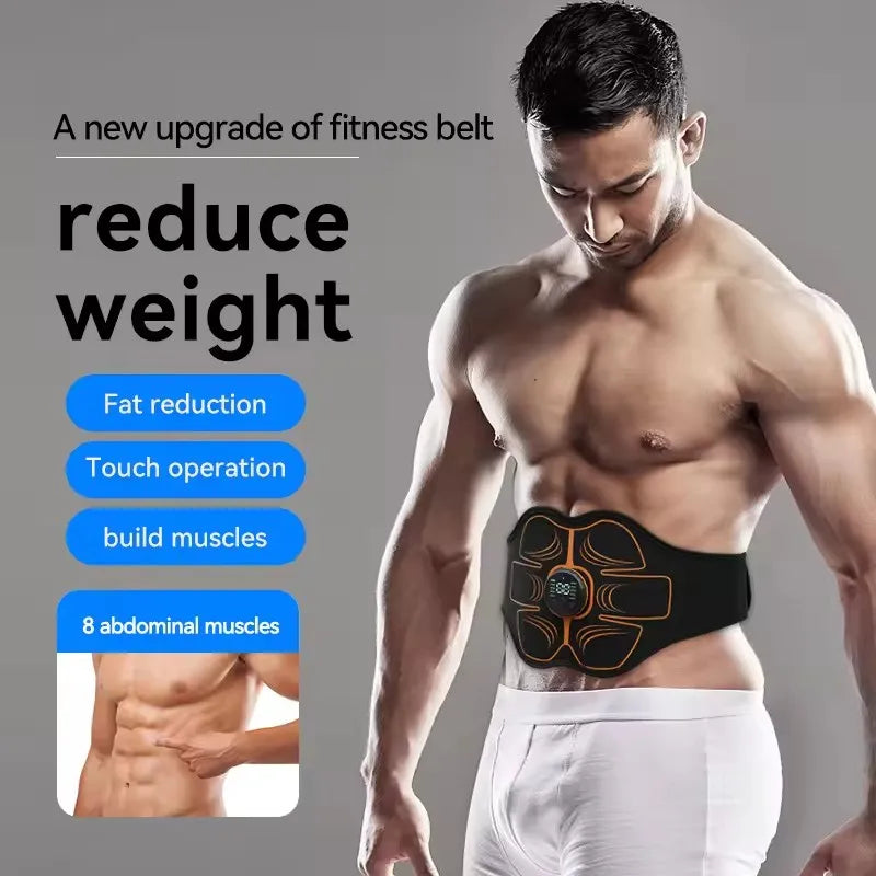 EMS Abdominal Toning Belt til Abs Træner, 10 Tilstande, 30 Intensitetsniveauer