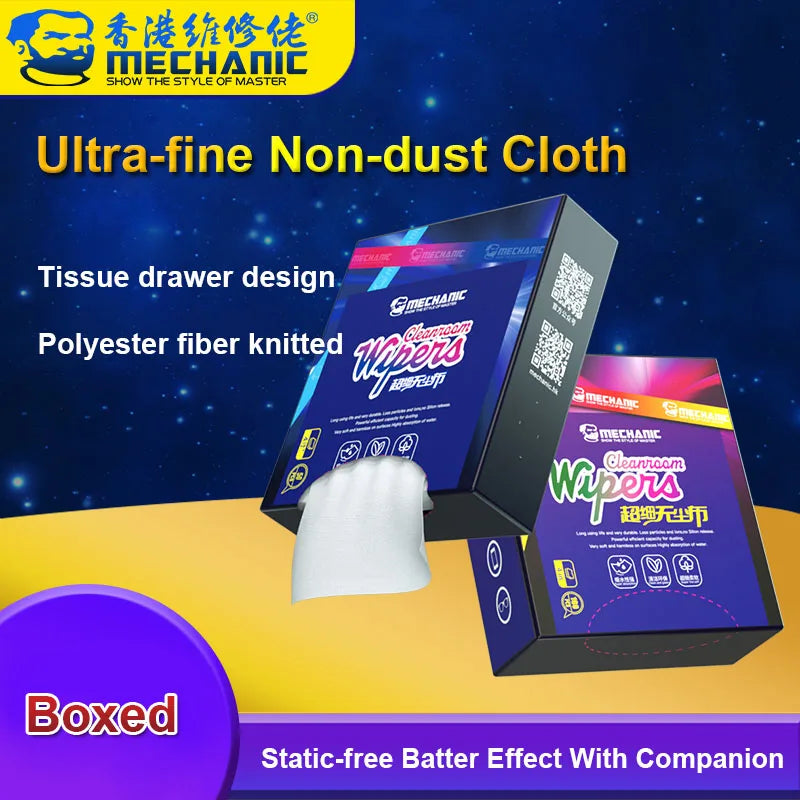MECHANIC Ultra-Fine Non-Dust Cloth &ndash; Anti-Static Lens and Screen Cleaner