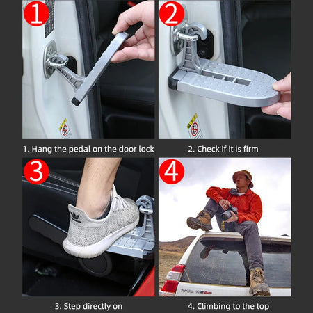 Multifunction Universal Latch Hook Foot Pedal &ndash; Foldable Step