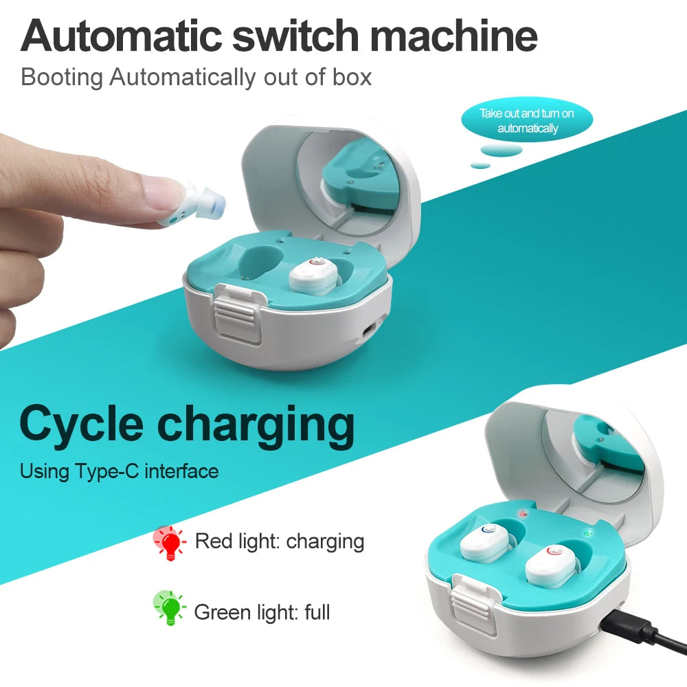 MUOXI Digital Mini Hearing Aid &ndash; Adjustable Tone Sound Amplifier