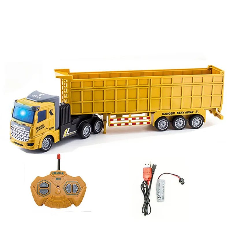 1/48 RC Truck Heavy-Duty Semi Trailer &ndash; 4 Channel RC Control Flat DumpTruck