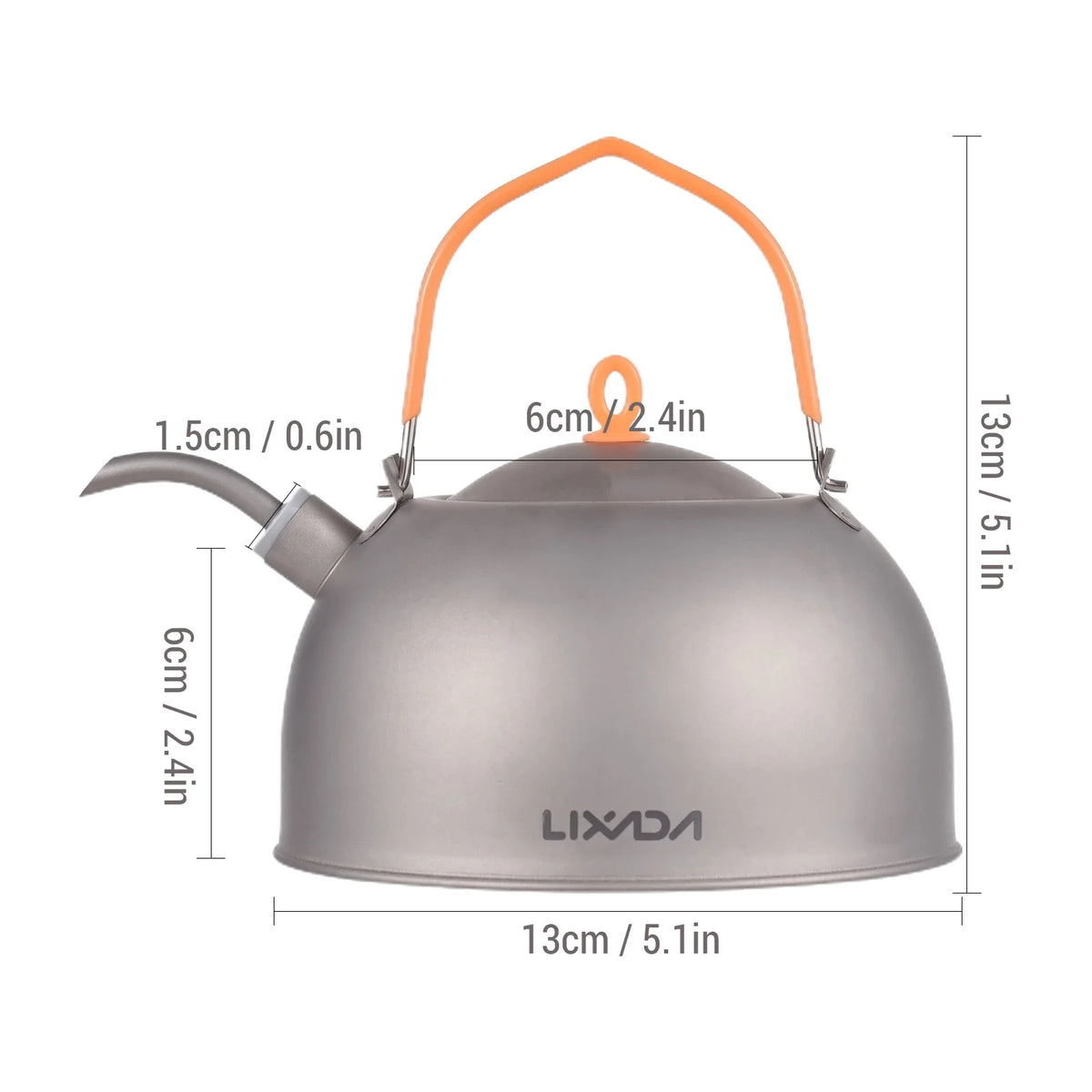 LIXADA Kettle &ndash; Titanium Spout 0.5L Ultralight For Camping