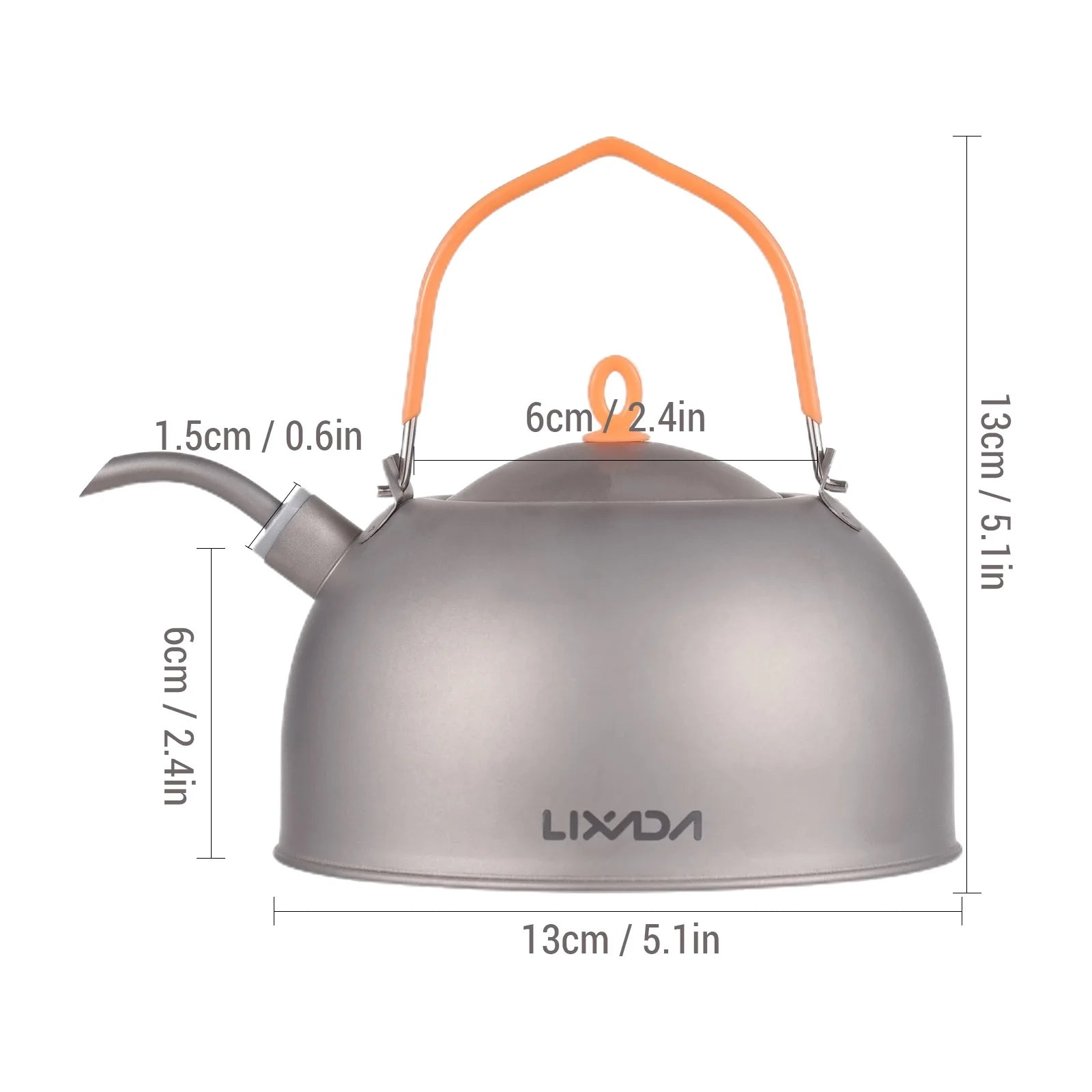 LIXADA Kettle &ndash; Titanium Spout 0.5L Ultralight For Camping