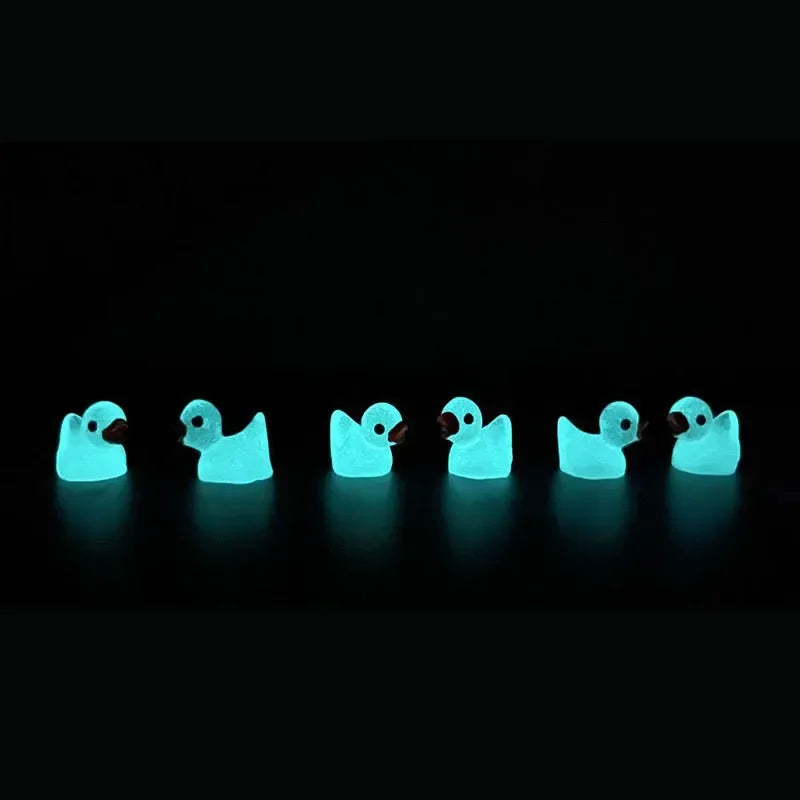 50PCS Luminous Mini Ducks - Glow in the Dark Fairy Garden Accessories