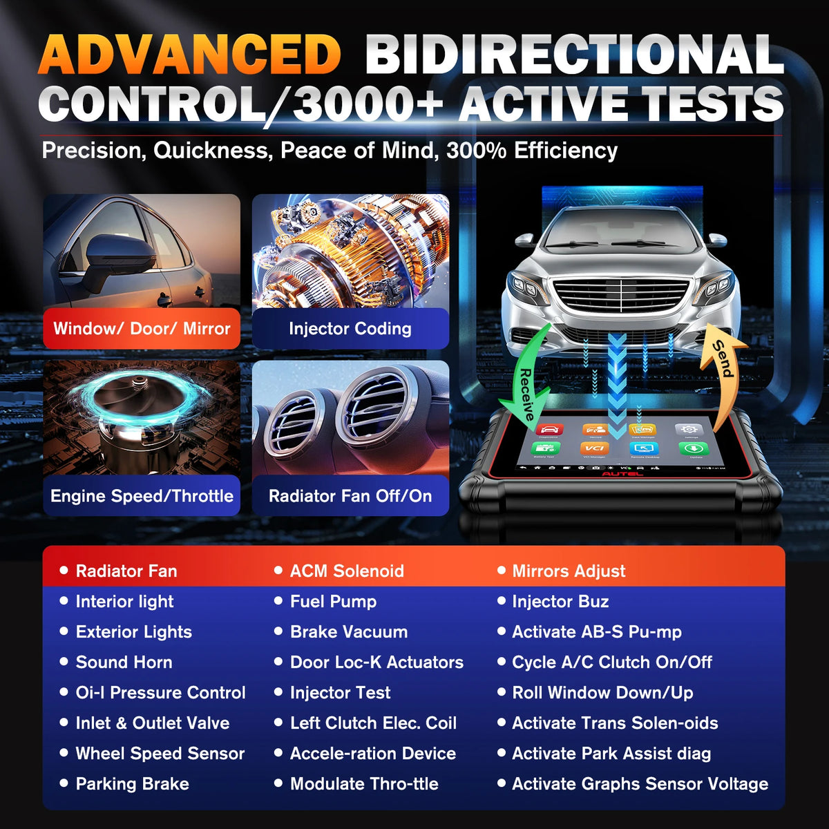 Autel MaxiCOM MK900BT &ndash; Bidirectional Diagnostic CAN DOIP