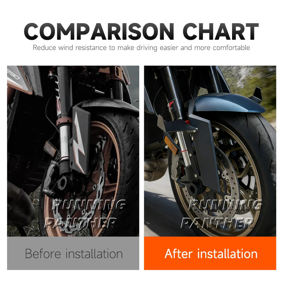 Motorcycle Front Fender Winglets with Downforce for 1290 Super Duke R 2018-2023