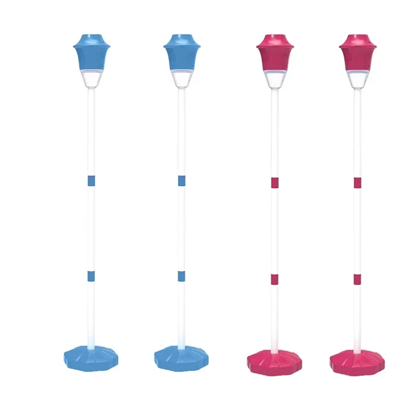 Street Lamp Bubble Machine &ndash; Automatic Fun for Parties 4Pieces Blue Red