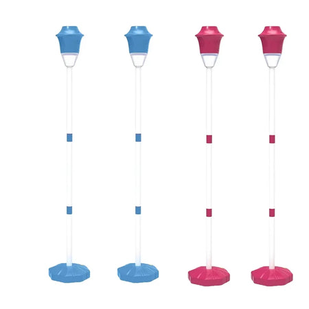 Street Lamp Bubble Machine &ndash; Automatic Fun for Parties 4Pieces Blue Red