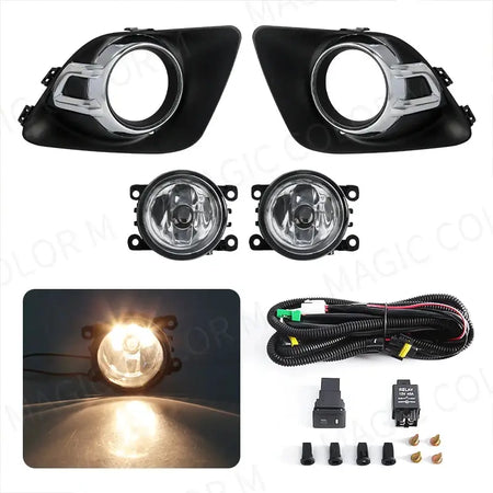 For Mitsubishi ASX 2011 2012 2013 LED Fog Light Lamp Headlights Halogen Cover Hood Frame Bezel Waterproof Car Accessories 12V by InterCyprus Trading Ltd