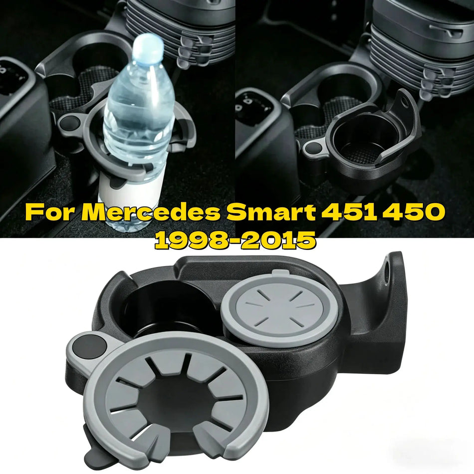 Double Cup Holder For Mercedes Smart Fortwo 451 450 1998-2015 by InterCyprus Trading Ltd