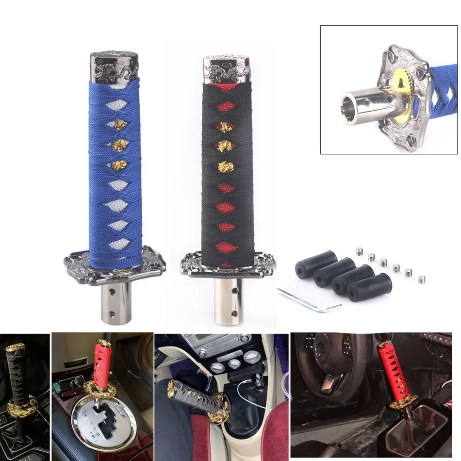JDM Universal Katana Gear Shift Knob With Adapters, ABS And Textile