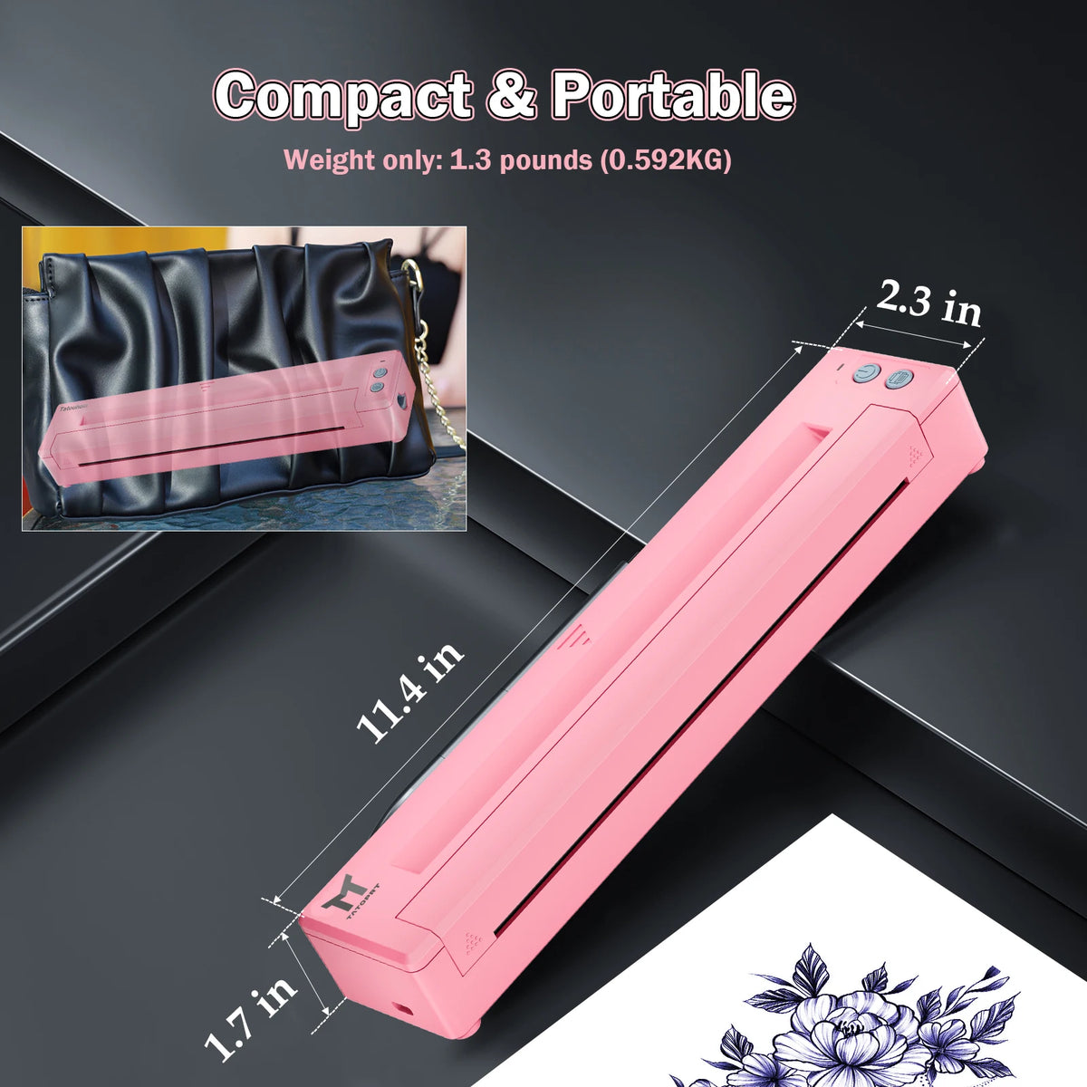 Bluetooth Tattoo Printer A4 &ndash; 5 Free Transfer Papers