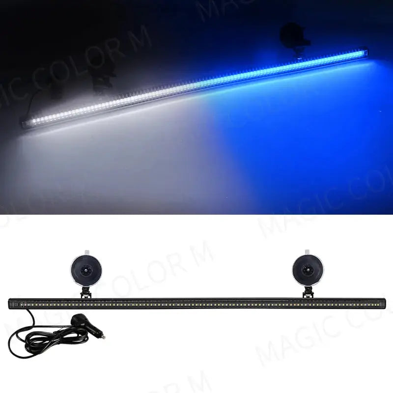 96 LED Strobe Lights For Emergency Flash Warning Lamp Windshield Bar 3030 Beads Red Blue Amber White Green Car Light Assembly by InterCyprus Trading Ltd
