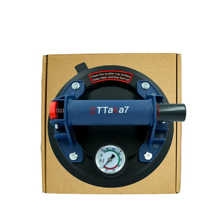 Vacuum Suction Cup 8 Inch 250kg &ndash; Real-Time Pressure Gauge Blue