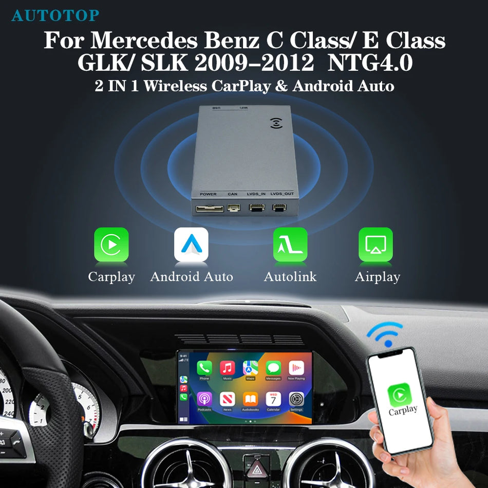 Autotop Trådlös CarPlay Android-adapter för Mercedes NTG4