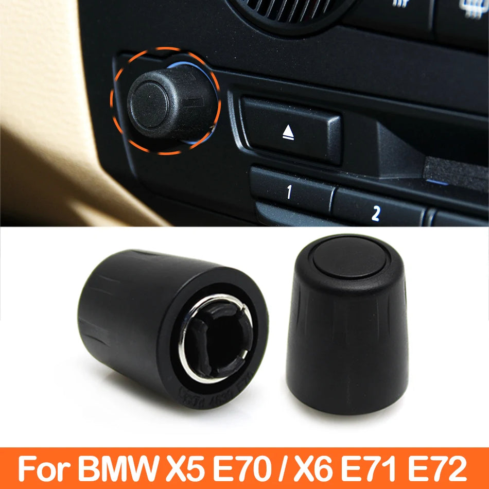 Rotary Volume Knob Cap For BMW X5 X6 (2007-2013) E70 E71 E72, PC And ABS Replacement