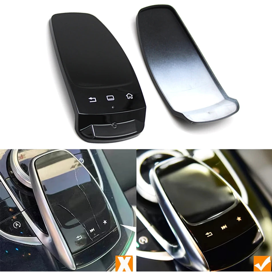 PC-ABS UV Painted Direct-Fit Console Touchpad Cover Replacement for Mercedes-Benz W205 W213