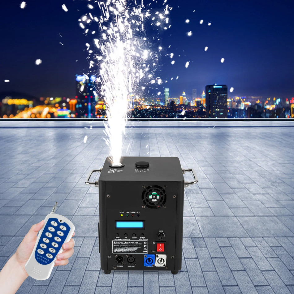 700W Portable DMX Confetti Machine for Stage Effects, Remote or DMX Control, Adjustable Spray Height