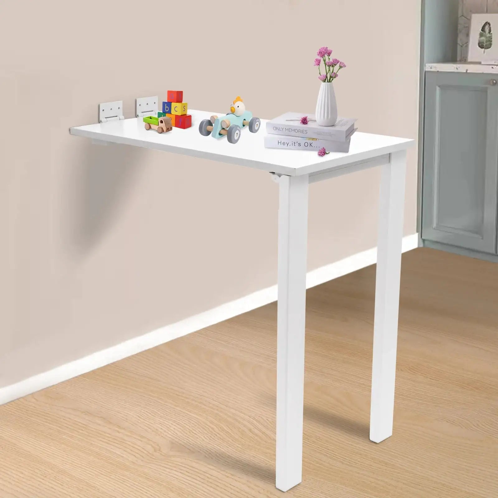 Foldable Wall Mounted Desk 29.5x15.75in &ndash; L Shape Design