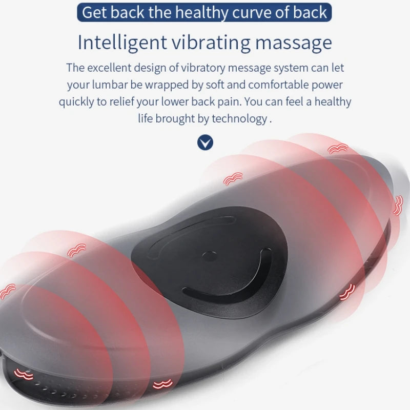 Multi-Level Back Vibration Electric Waist Massager with Heat Therapy