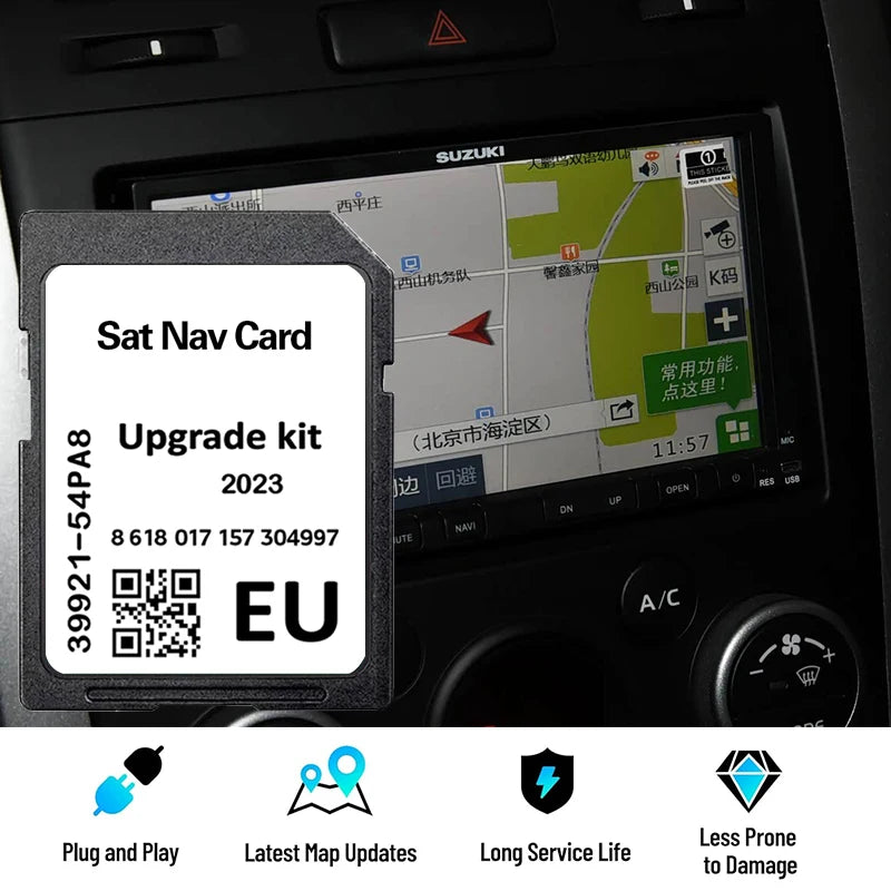 Tarjeta SD de mapas de navegación satelital para Europa para Suzuki Vitara Swift S-Cross Ignis