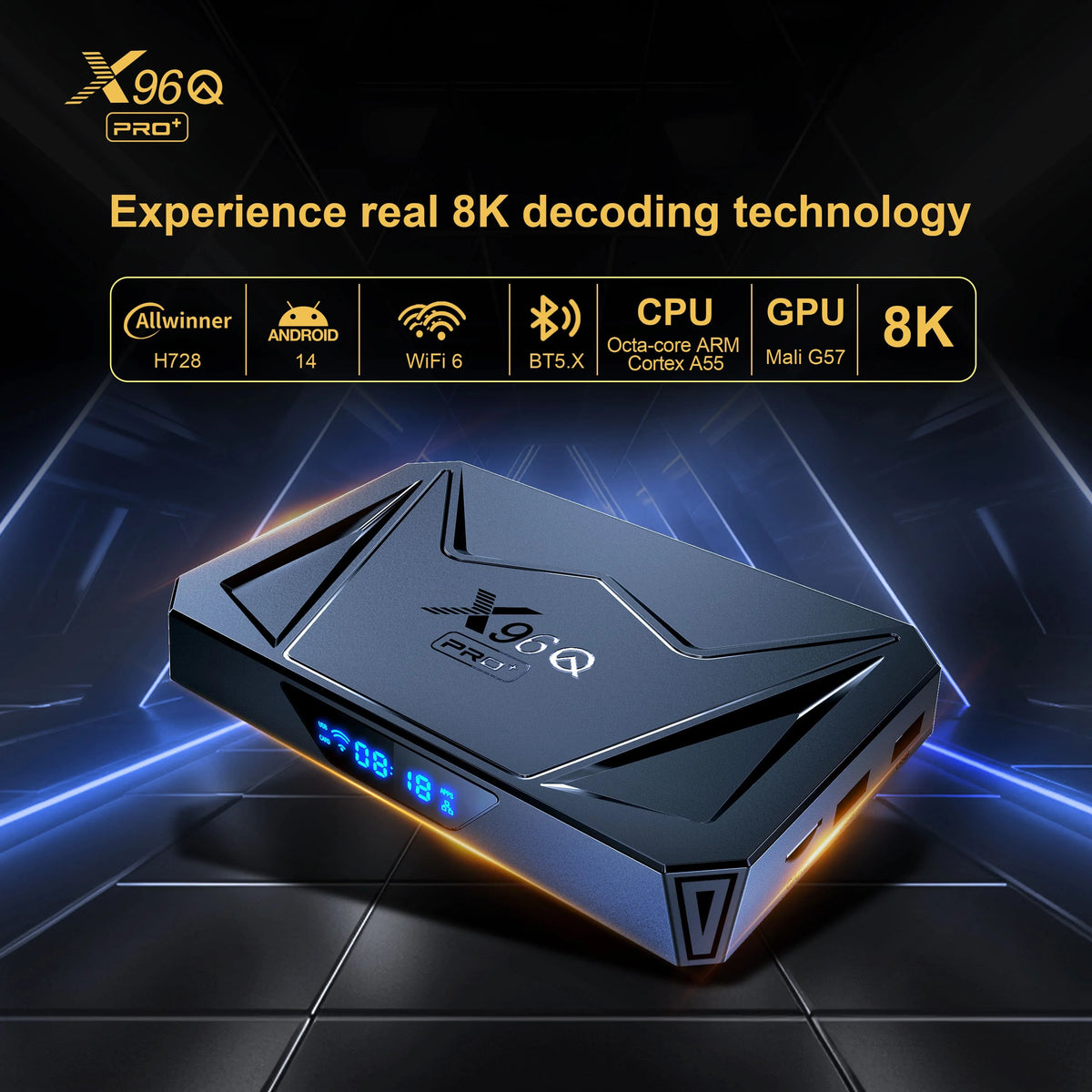 X96Q Pro Plus Android TV Box &ndash; 8K HDR Media Playback