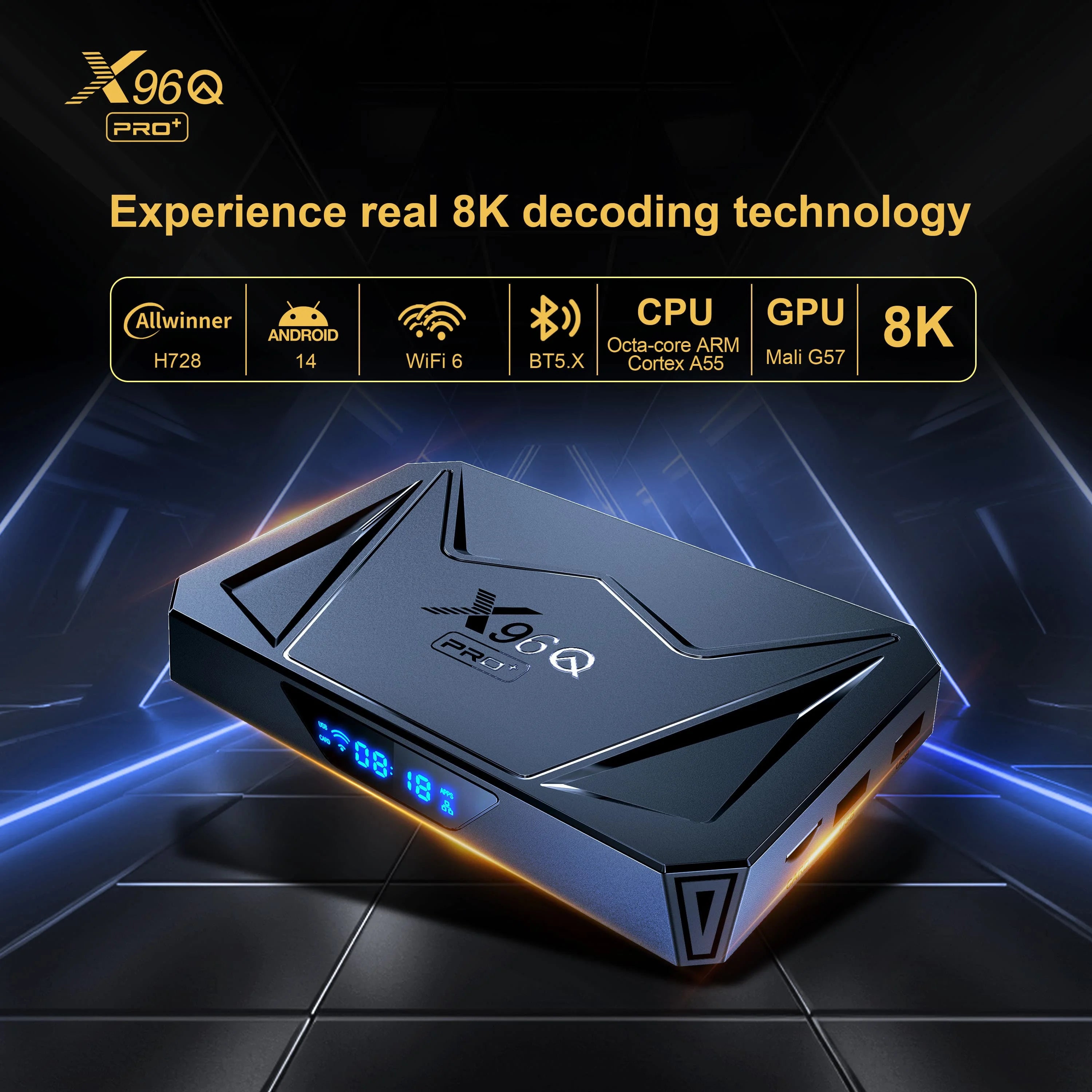X96Q Pro Plus Android TV Box &ndash; 8K HDR Media Playback