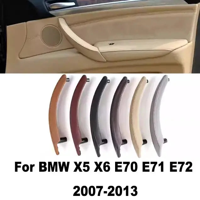 E70 E71 Left and Right Door Upgraded Interior Door Handle with Leather Cover Assembly For BMW X5 X6 E70 E71 2007-2014 Year by InterCyprus Trading Ltd