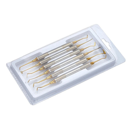 Dental Resin Spatulas Titanium Plated &ndash; Double Head Gold