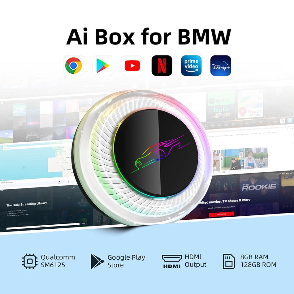 Caixa AI Wireless CarPlay BMW ID6 ID7 ID8 ID9, CarPlay Integrado Android 13