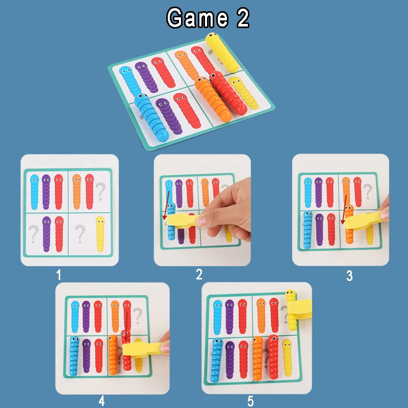 Worm Catch Game &ndash; Montessori Colour Sorting Sensory Toy