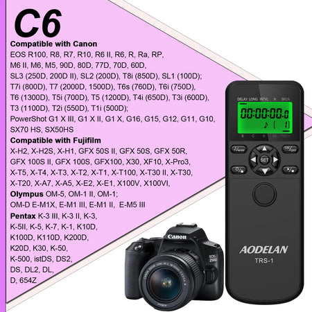 AODELAN Intervalometer Timer Remote Control for Canon Nikon Sony Cameras C6 for canon / China