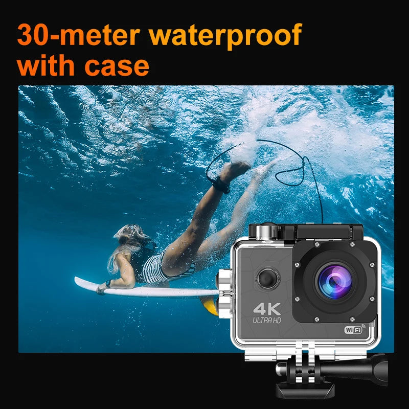 Sport Camera 1080p &ndash; Waterproof IP68 Action Cam with Remote Control
