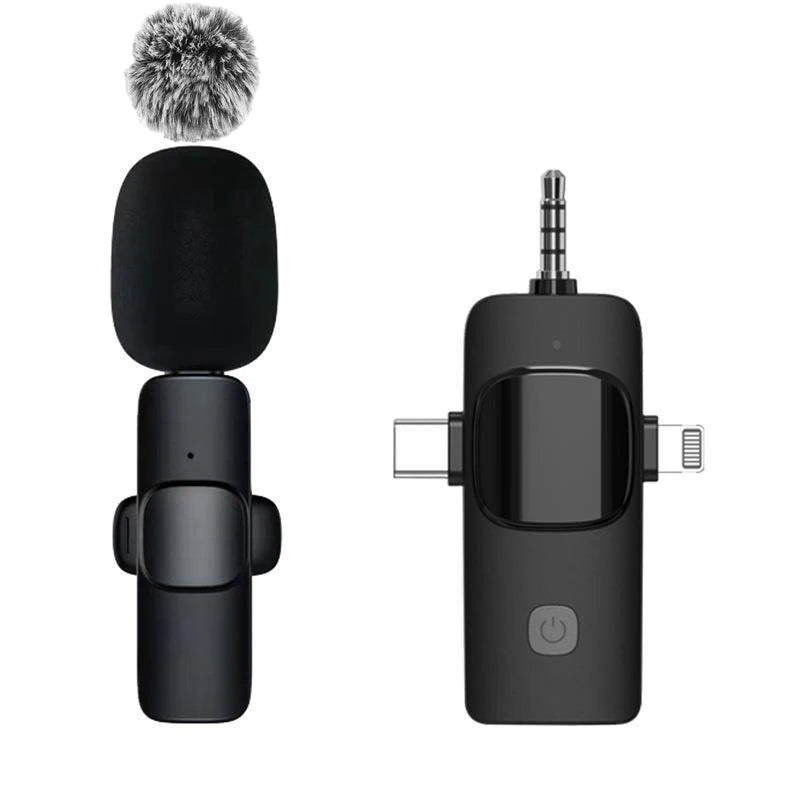 Basix Wireless Lavalier Microphone for iPhone16 - Mini, Replaceable, Windproof Audio Recording K13 Single