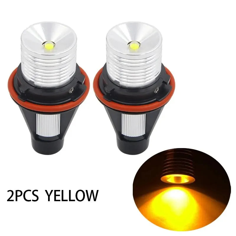 LED Angel Eyes Marker Lights &ndash; Canbus Error Free for BMW E39 E60 M5 Yellow