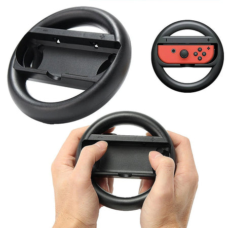 2Pcs Joy-Con Wheel for Nintendo Switch OLED &ndash; Ergonomic Racing Game Controller Grip