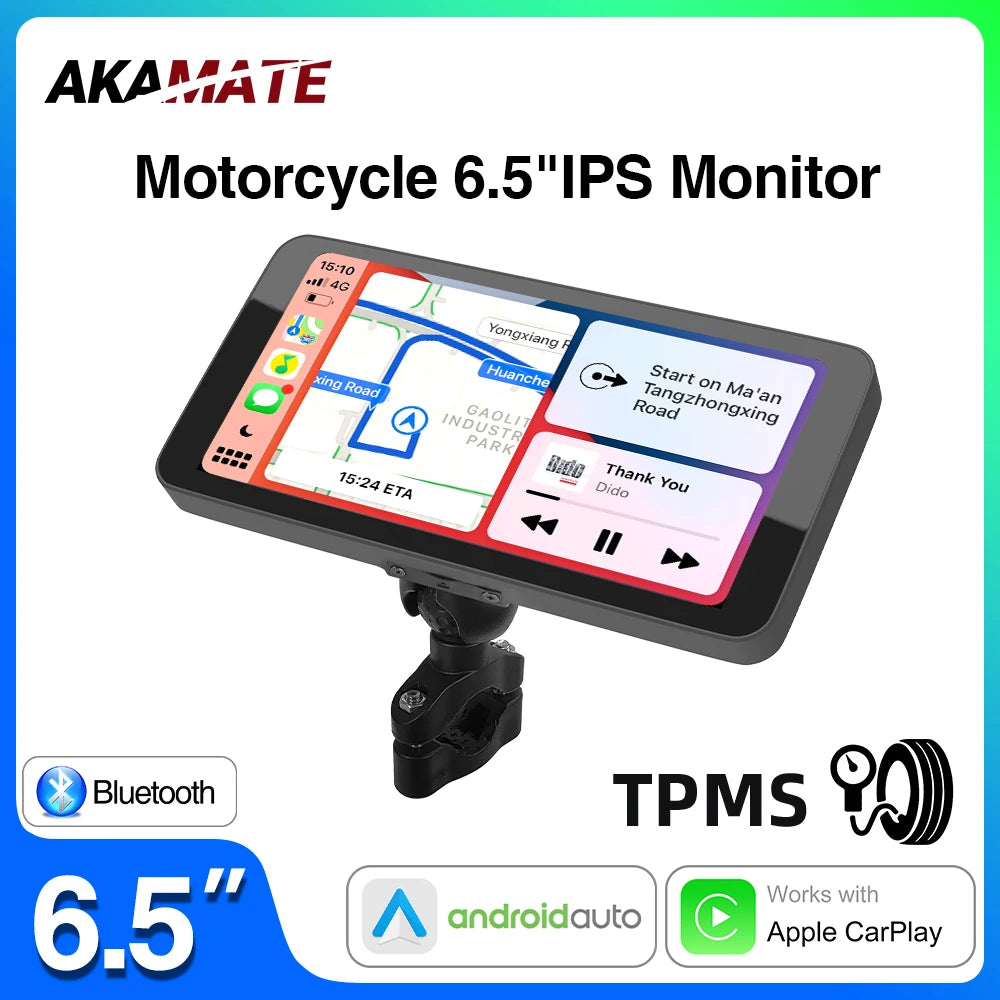 6.5 Inch Motorcycle Monitor - CarPlay Android Auto Pro