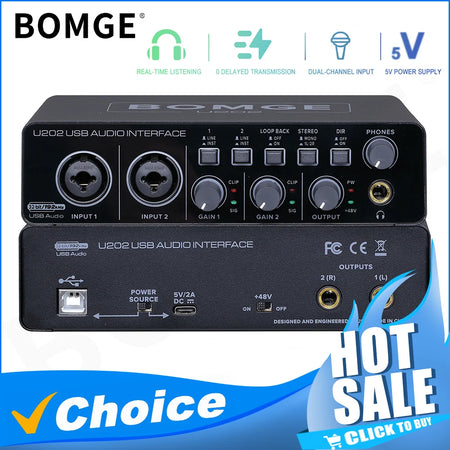 BOMGE U202 USB Audio Interface Default Title