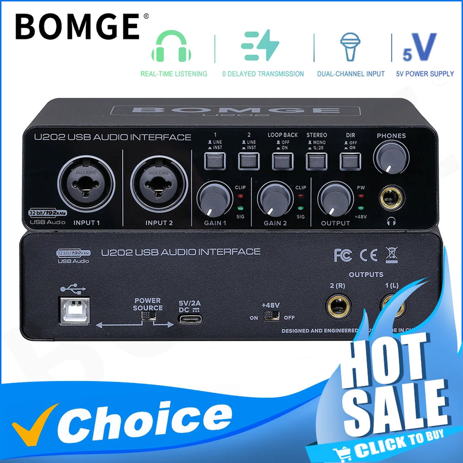 BOMGE U202 USB Audio Interface Default Title