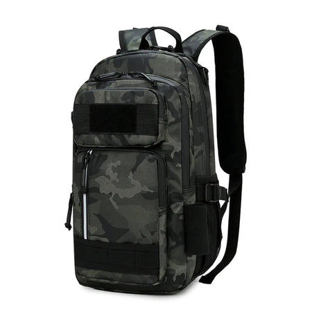 Outdoor Ruckpack With Rod Holder &ndash; Durable Oxford Fabric Green Camo